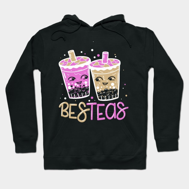 Bes-Teas - Funny Bubble Tea BFF Bestie Cute Kawaii Hoodie by Shirtbubble